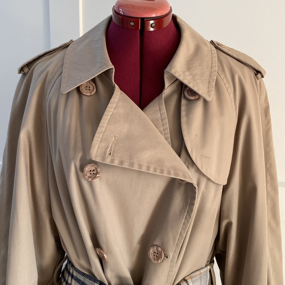 Vintage London Fog Trench Coat Size 14 Petite